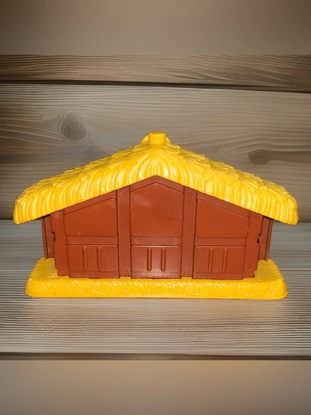 Fisher Price Little People Christmas Nativity Stable W/baby Jesus 2002